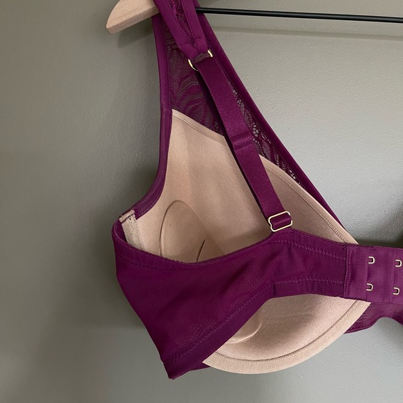 ThirdLove Feather Lace Bra Berry Crush Size 34F Purple Underwire Comfortable - Picture 12 of 16